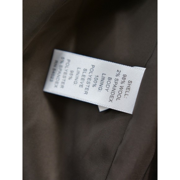 Banana Republic Women's Gray Button Blazer   98% WOOL Size Strech 2 - Picture 5 of 7